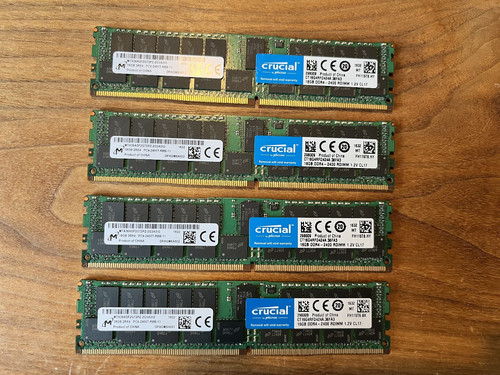 64gb crucial ddr4 2400 ecc - 64gb,