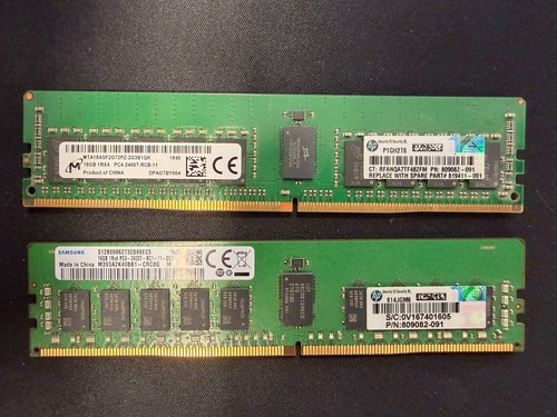 10x hpe 16gb ddr4 2400 - 16gb, ddr4-2400